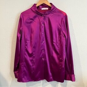 Tahari woman size 1X two tone pink and magenta purple gold accents